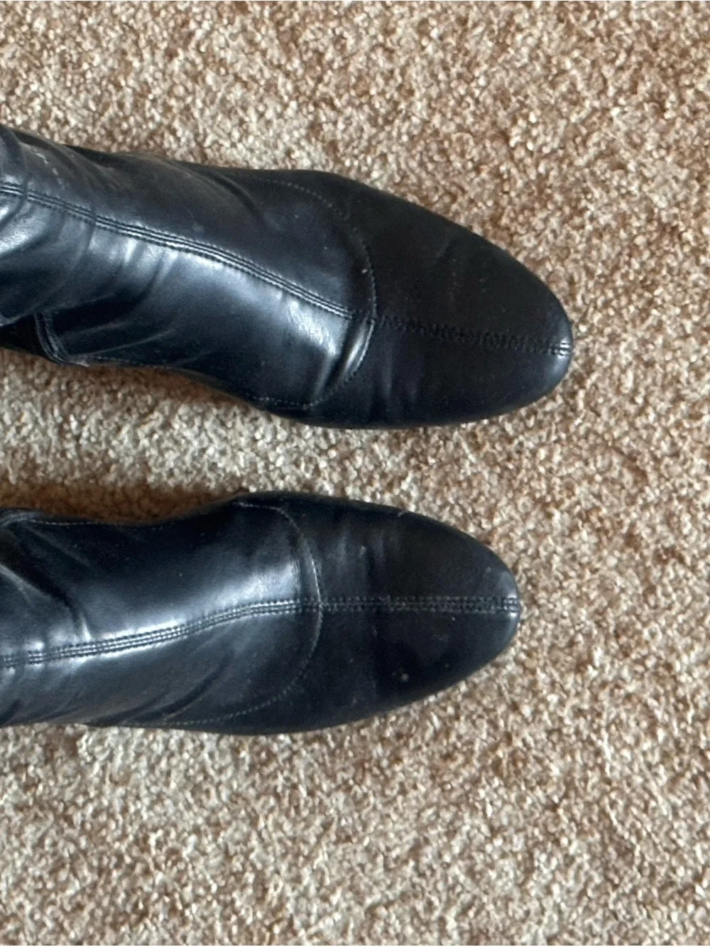 Women's Over-the-Knee Black Leather Boots